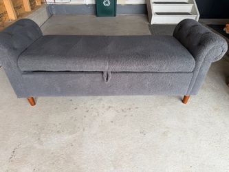 Storage Sofa-Bench Ottoman with Storage