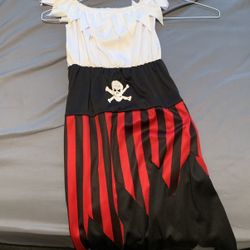 Little Girls Pirate Outfit Costume, Size Small