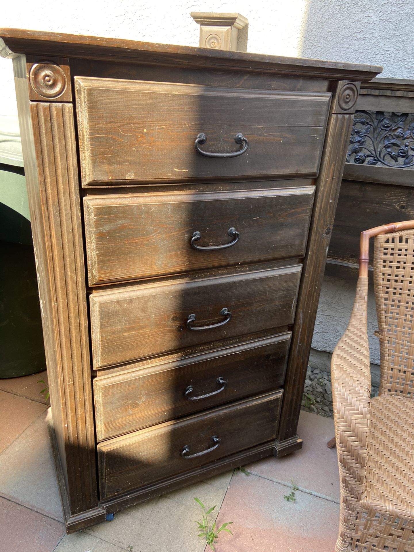 FREE 5 Drawer Chest and Cal-King Headboard.