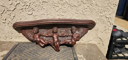 Hand Carved Angel Frame