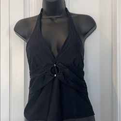 Black Bathing Suit Halter Top