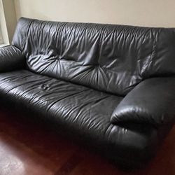 6 Foot Long Black  Sofa