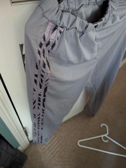 Sheen matching top and bottom gray with cheetah print size medium