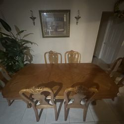 Wooden Table And Chairs