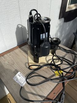 Sewage Pump Wasserman 3/4HP 2 Inch Discharge New