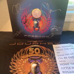 Journey autographed vinyl record. This brand new double album record was hand signed on the album cover Not Insert!