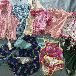 All girl swim suits from 0-3 to 4t