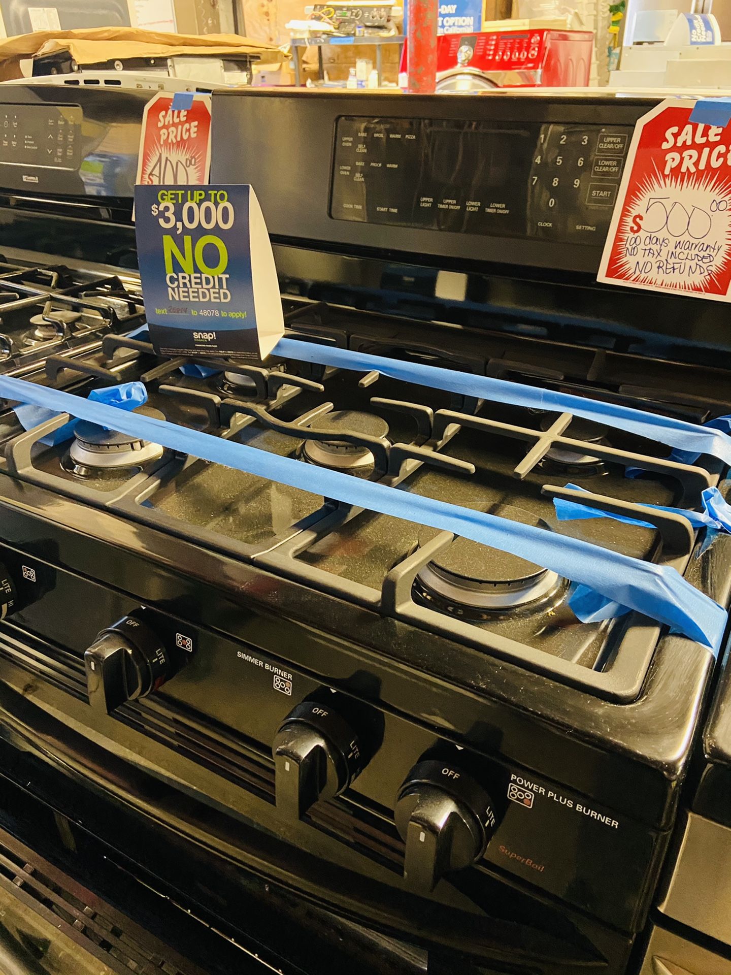 LG Gas Stove Double Oven Black