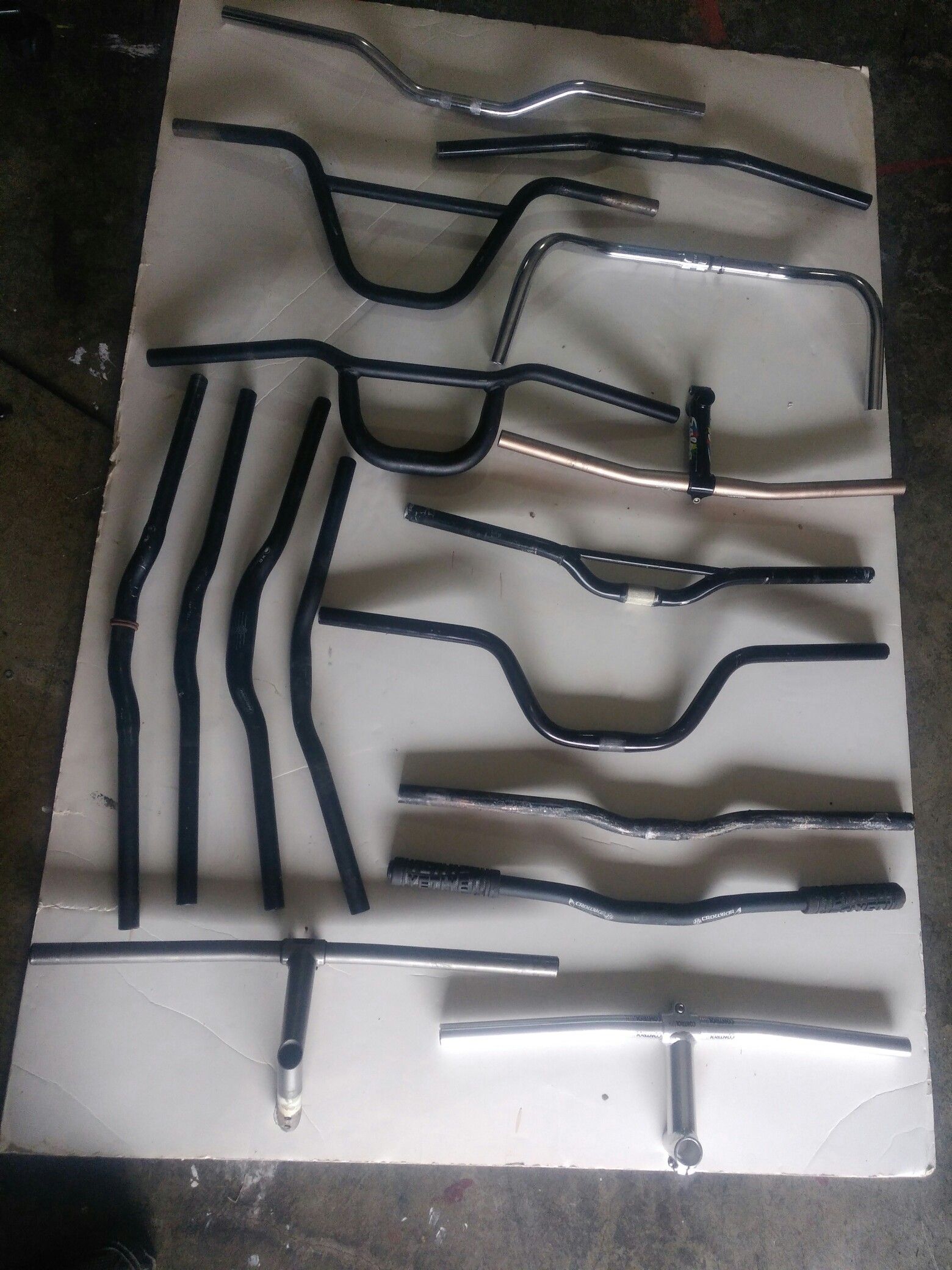 Seat posts, seats, bike racks front rear, handle bars, etc