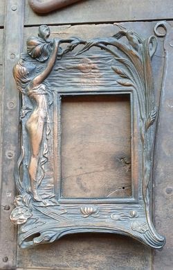 Art Deco Copper Frame Nude Lady