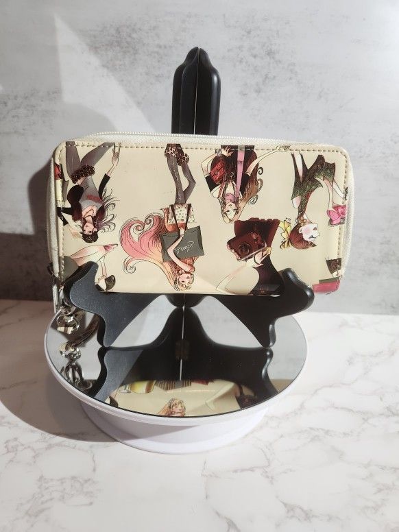 Stylish Leather Wristlet Purse – Cat Design