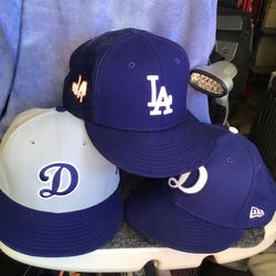 Dodgers fitted caps size 7 1/2