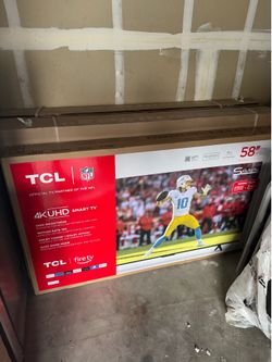 TCL 58” TV 4k uhd smart tv