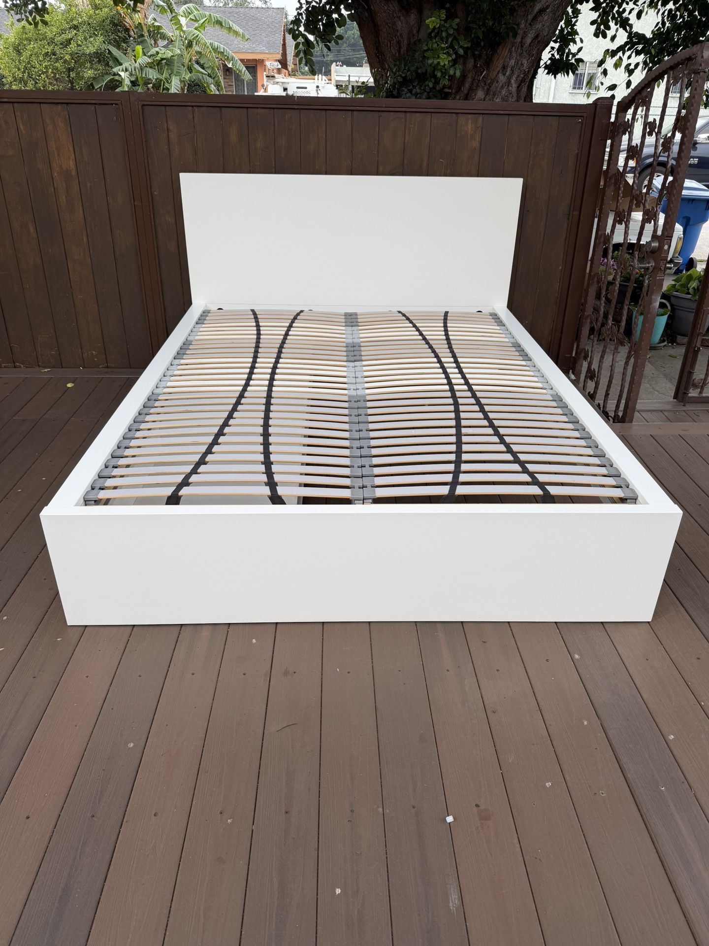 Ikea MALM Queen Size High bed frame/2 storage boxes