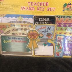 Teacher Stickers School Not Cards Award Kit