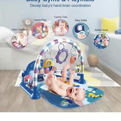 Baby Fitness blanket New Unopened dearlomum Baby Play Mat Baby Gym,Funny Play Piano Tummy Time Baby Activity Mat with 5 Infant Sensory Baby Toys, Musi