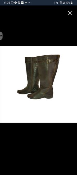 Nine West Timbero Brown Leather Boots Size 7.5M