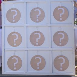 Gender Reveal Tic Tac Toe Board With Tokens 