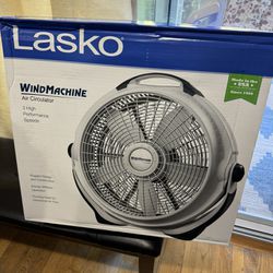 Lasko Wind Machine Air Circulator Floor Fan, 3 Speeds, Pivoting Head for Large Spaces, 20", 3300, White