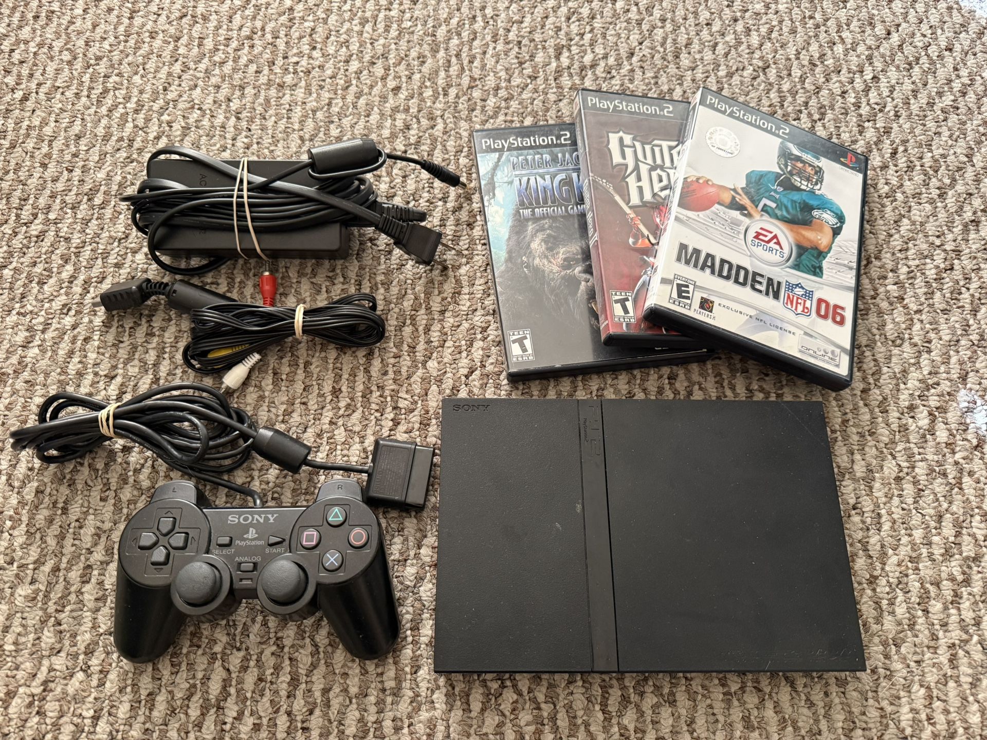 PS2 Slim +  9 Games & Memory Card