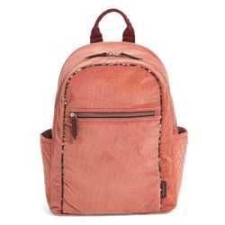 Vera Bradley VBU Women's Bag Blush Fig Cotton Corduroy Inner Pocket Backpack