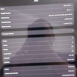 Ipad Pro M2 512 GB wifi-cellular unlocked