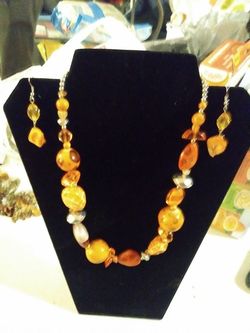 Necklace and matching earrings set