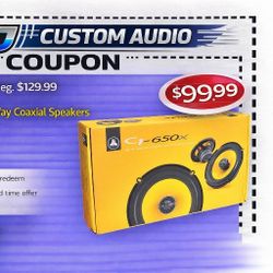 JL Audio C1 Car Speakers 6 1/2" 2-Way Coaxial Speaker System 225 Watts C1-650X 🚨 Payment Options Available 🚨 No Credit Needed 🚨 
