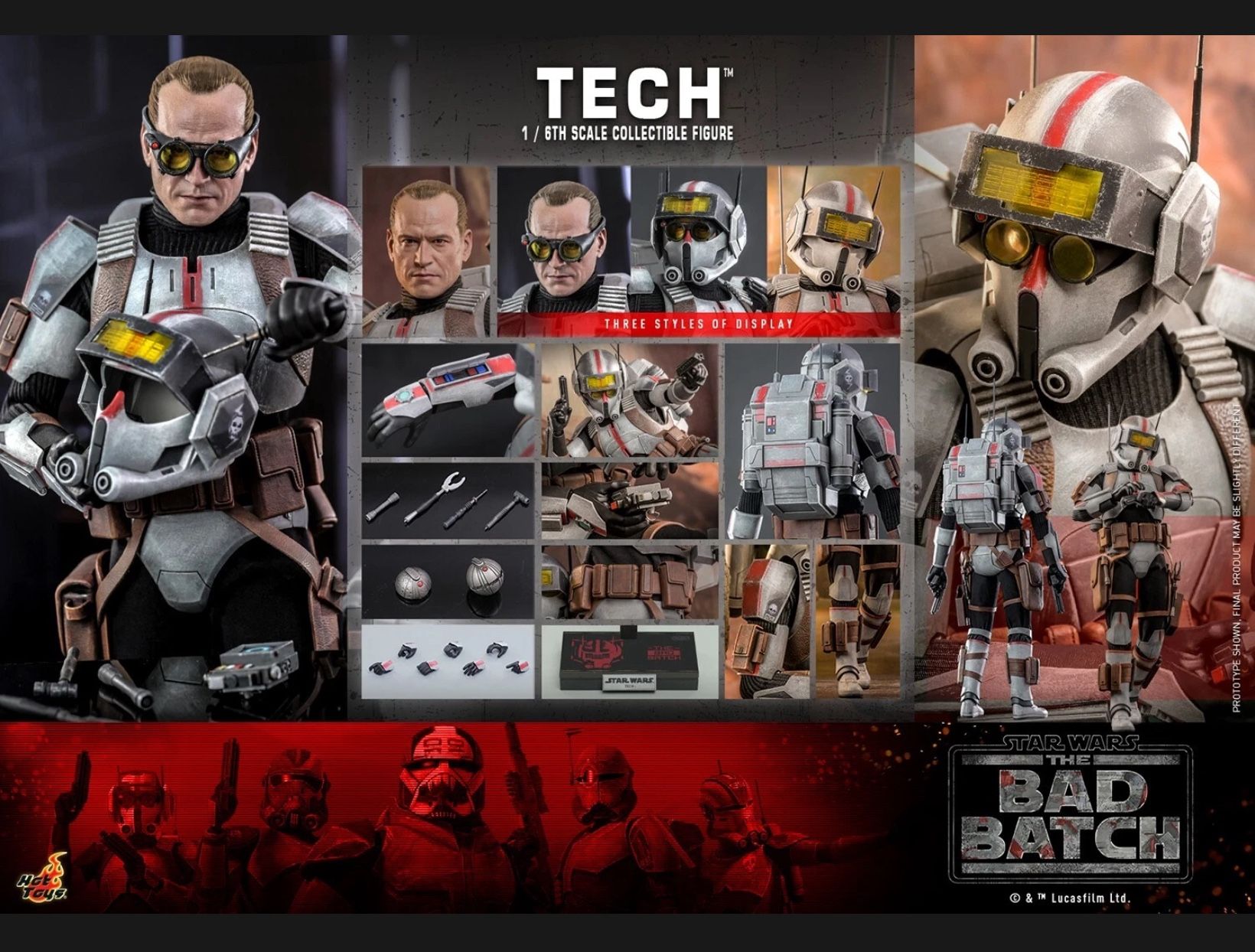 Hot Toys Star Wars The Bad Batch TMS098 Tech 1/6th Scale Collectible Figure