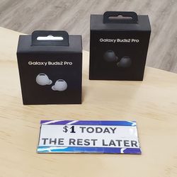 Samsung Galaxy Buds2 Pro Headset Brand New - $1 DOWN TODAY, NO CREDIT NEEDED - WARRANTY INCLUDED