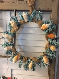 Shell Wreath - Beachy, Coastal Home Decor