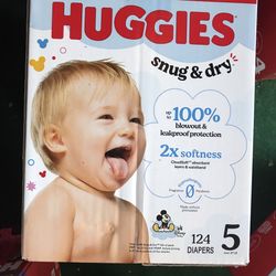 Huggies Snug Dry Size 5/124 Diapers 