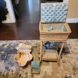 Vintage Victorian German 3 Piece Wicker Kit