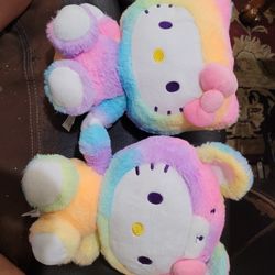 Hello Kitty Rainbow Plushy X 2