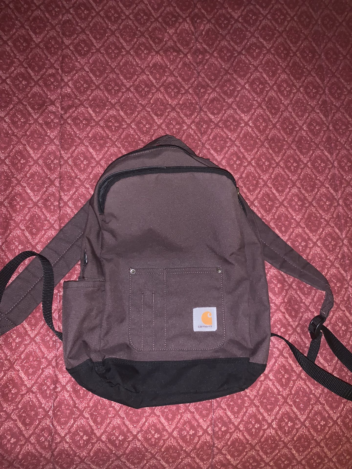 Carhartt Dark Burgundy Two Pocket Backpack