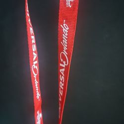 Red Band Universal Studios Lanyard For Keys Or Laminate Badges
