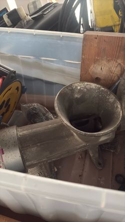 Old school meat grinder