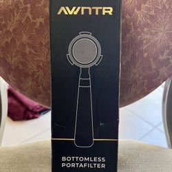 AWNTR 54mm Bottomless Portafilter Espresso Coffee Wooden Handle