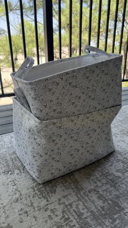 Argyle Set of 2 Rectangular Storage Baskets