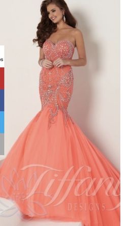 Coral prom dress for sale