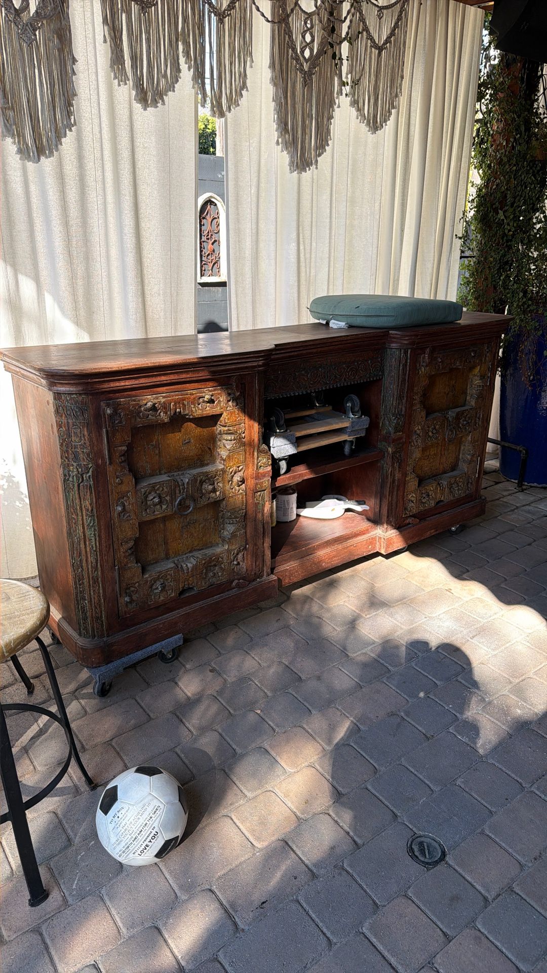 Buffet Table Wood Antique Reclaimed Wood