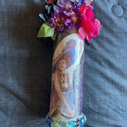 Marilyn Monroe bottle decor up cycled