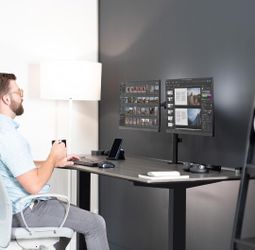 Dual MONITOR stand VIVO STAND-V002 NEW IN BOXVIVO Dual Monitor Desk Mount, Heavy Duty Fully Adjustable Steel Stand, Holds 2 Computer Screens up to 30 