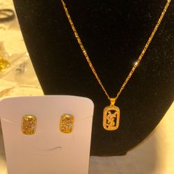 Laminated Gold Women Set 