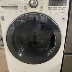 White LG Front Load Style Washing Machine