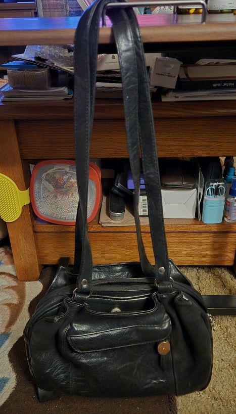 Three Section Black Purse