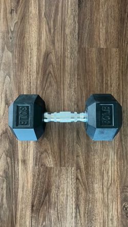 30 LB Rubber Hex Dumbbell