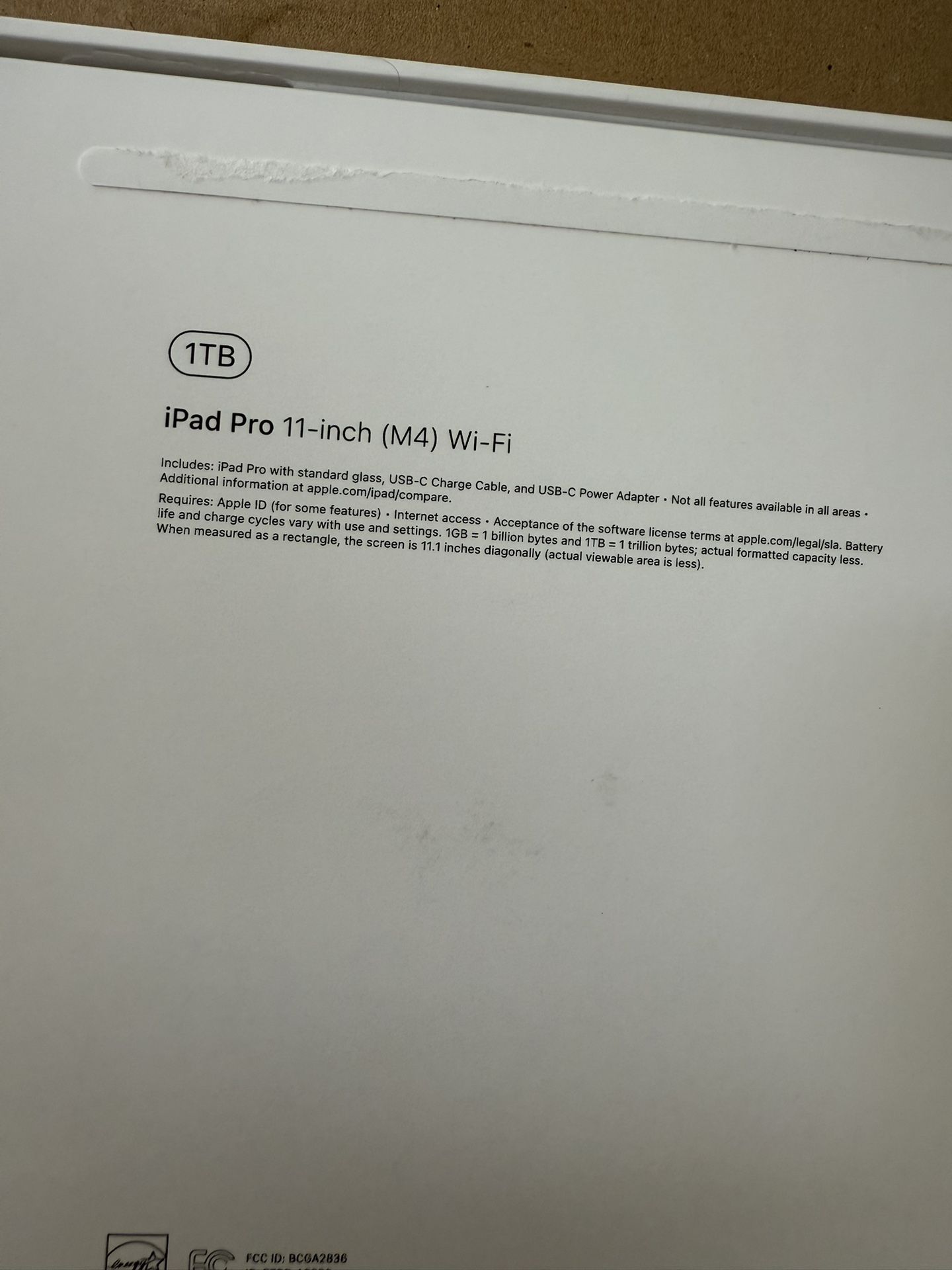 iPad Pro 11in 1TB Brand New/Opened Box