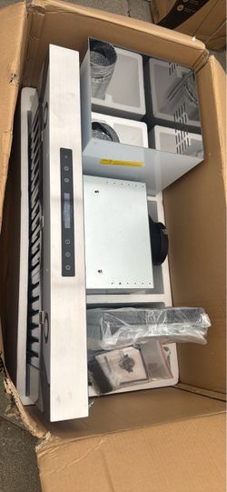 36 in. 900 CFM Ducted Island Range Hood with Remote, Touch Control LCD, Long-Term Warranty in Stainless Steel