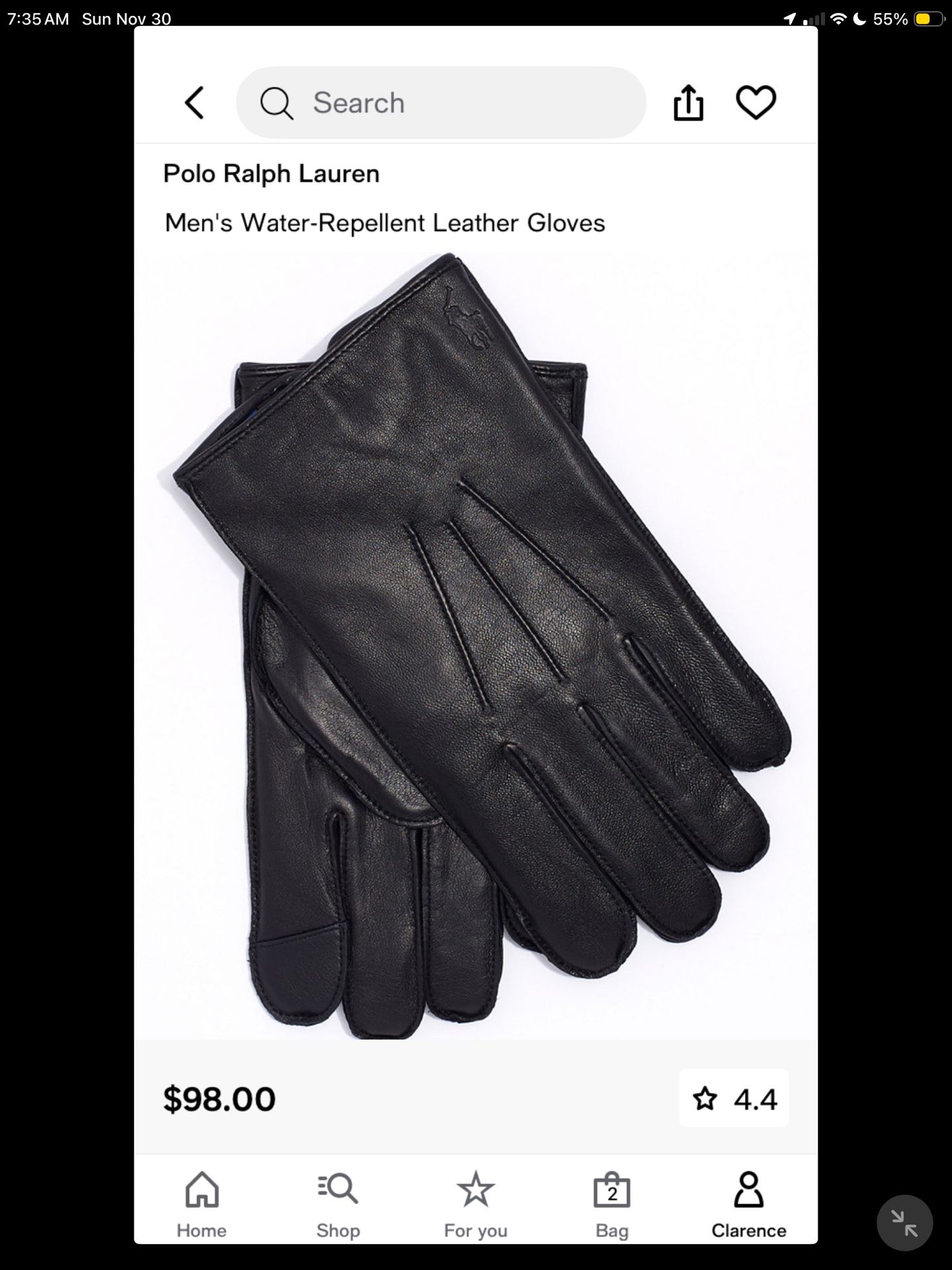  Brand New Men’s Polo Gloves   Large And  Extra Large Black 